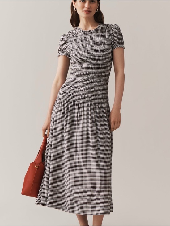 Reformation Dresses & Skirts - Reformation Kiria Puff Sleeve Smocked A- Line Dress